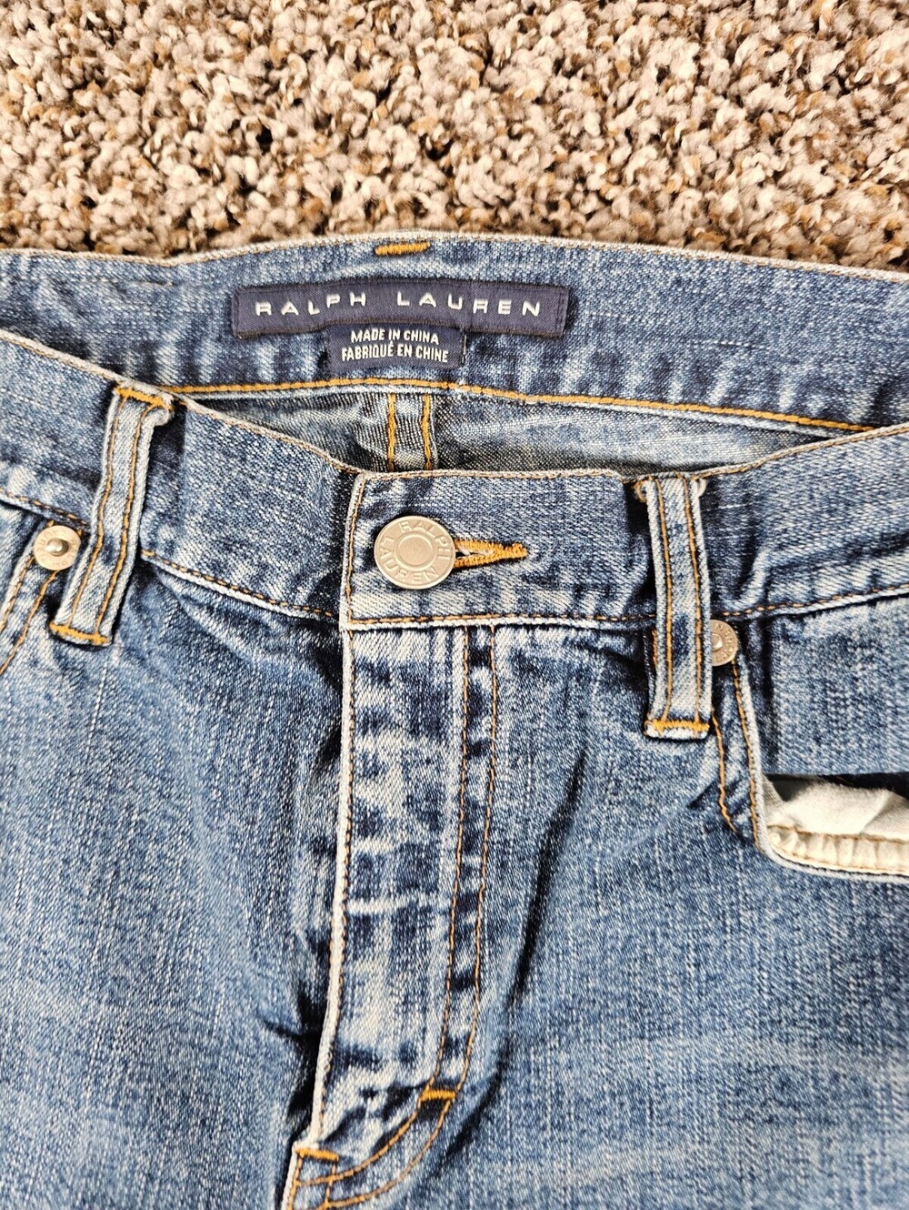 Ralph Lauren Womens Sz 2 Classic Bootcut Blue Jeans Medium Wash Cotton Blend - Picture 2 of 5